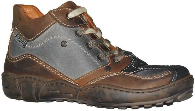 Piedro - 77002N - Veterschoenen - Zwart - Leer