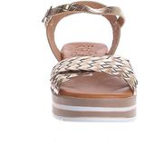 Oh! my sandals - 5491 - Sandalen - Goudkleurig - Leer - Gevlochten