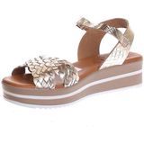 Oh! my sandals - 5491 - Sandalen - Goudkleurig - Leer - Gevlochten