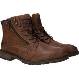 Mustang - Heren Veterschoenen - Cognac - Synthetisch Materiaal