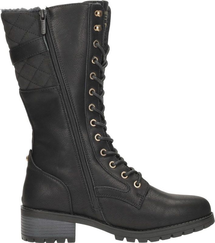 Mustang Veterschoenen Hoog Veterschoenen Hoog - zwart