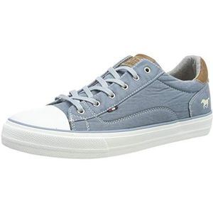 MUSTANG Dames canvas sneaker blauw, schoenmaat: EUR 40, blauw, 40 EU