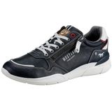 MUSTANG Herensneakers - Donkerblauw - Synthetisch Bovenmateriaal - Vetersluiting