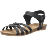 Mustang Sandalen Plat Sandalen Plat - zwart