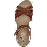 Mustang Sandalen Plat Sandalen Plat - cognac