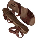 Mustang Sandalen Plat Sandalen Plat - cognac
