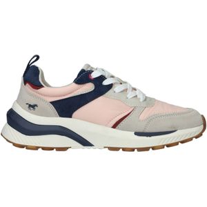 Mustang Sneaker - Vrouwen - Grijs/blauw/roze - Maat 36