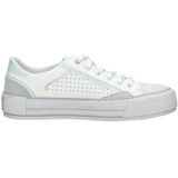 MUSTANG Dames 1457-303 Sneaker, wit/blauw, 40 EU, wit blauw, 40 EU