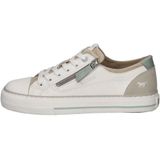 Mustang - Sneakers - Wit/Beige - Met Zijrits - Vetersluiting