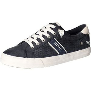 Veterschoenen - Navy/Wit - Met Stijlvolle Zijstrip - Laag