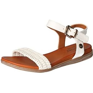 Mustang Dames 1424-810 sandalen, crèmewit, 42 EU, crème-wit, 42 EU