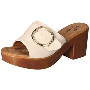 Mustang Pantolette für Damen, beige, Gr. 39 EU