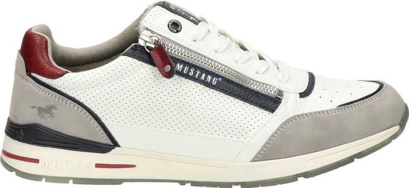 Casual Schoenen - Offwhite/Grijs - Met Buitenrits - Vetersluiting
