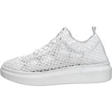 Mustang - Dames Sneakers - Textiel - Vlechtwerk - Schokabsorberende Zool