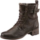 Mustang Shoes Schnürstiefelette, Stiefelette, Herbstschuh mit Zierriemchen am Schaft