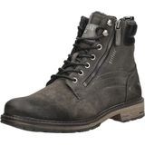 Veterboots - Effen - Imitatieleer - Gevoerd - Blokhak