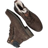 Mustang - Veterschoenen Hoog - Donkerbruin - Leer