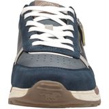 Mustang Sneakers - Blauw - Suede - Rits- en Vetersluiting - Uitneembaar Voetbed