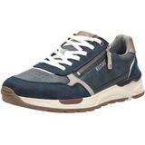 Mustang Sneakers - Blauw - Suede - Rits- en Vetersluiting - Uitneembaar Voetbed