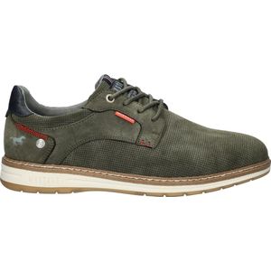 Mustang - Veterschoenen Laag - Groen - Leer