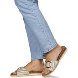 Gezondheidsslippers - Beige - Vlechtlook - Gespsluiting