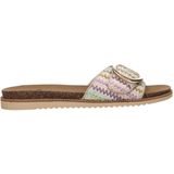 Gezondheidsslippers - Beige - Vlechtlook - Gespsluiting