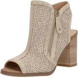 Mustang - Enkellaarsjes - Raffia - Imitatieleer - Blokhak 9 cm