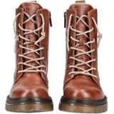 Mustang - Enkellaars - Kastanie used - Vetersluiting - Blokhak