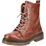 Mustang - Enkellaars - Kastanie used - Vetersluiting - Blokhak