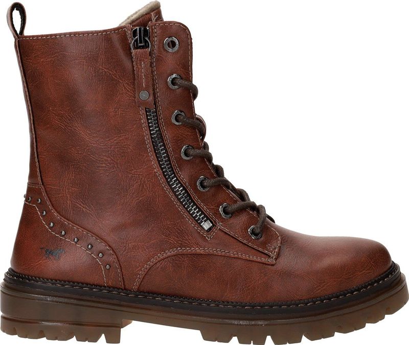 Mustang Veterschoenen Hoog Veterschoenen Hoog - cognac