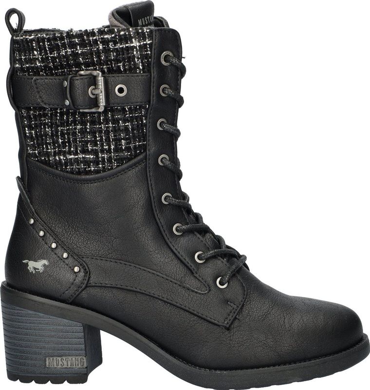 Mustang dames veterboot - Zwart