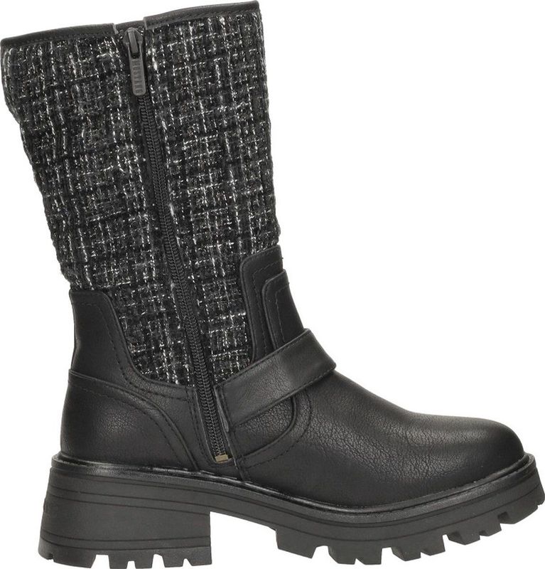 Mustang Enkellaarsjes Plat Enkellaarsjes Plat - zwart