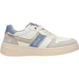 Mustang - Sneakers - Offwhite/Jeansblauw/Beige - Textiel/Synthetisch