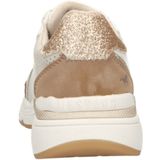 Mustang - Dames Sneaker - Beige Wit - Imitatieleer - Chunky Loopzool