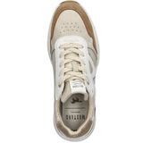 Mustang - Dames Sneaker - Beige Wit - Imitatieleer - Chunky Loopzool