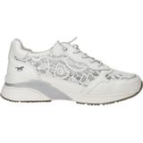 Mustang - Dames Sneaker - Imitatieleer - Zwart - Met Elastische Veters