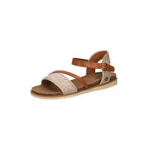 Mustang - Sandalen Plat - Beige - Kunststof