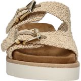 Mustang - Dames Slipper - Beige - Textiel - Voorgevormd Voetbed