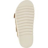 Mustang - Dames Slipper - Beige - Textiel - Voorgevormd Voetbed
