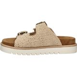 Mustang - Dames Slipper - Beige - Textiel - Voorgevormd Voetbed