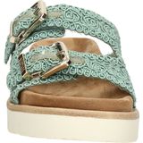 Mustang - Dames Slipper - Groen - Textiel - Voorgevormd Voetbed