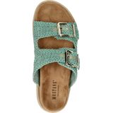 Mustang - Dames Slipper - Groen - Textiel - Voorgevormd Voetbed