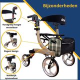 Drive - Rollator Nitro - Champagne - Lichtgewicht Rollator - Opvouwbaar