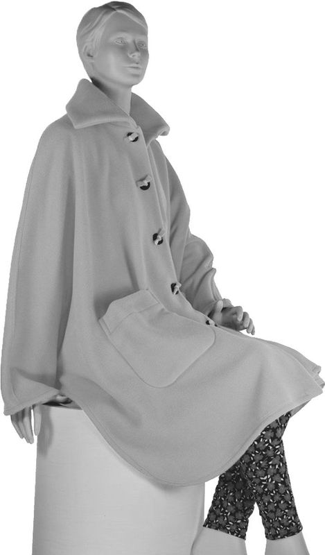 Rolstoel Poncho Fleece / Scootmobiel Poncho Fleece - Kleur Aqua