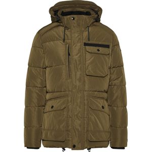 Bugatti - Messing-120 - Gewatteerde Jas - Zwart - Afneembare Capuchon, Waterafstotend