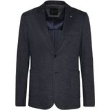 Bugatti - Colbert - Marine - Visgraatpatroon - 2-knoopsmodel - Reverskraag