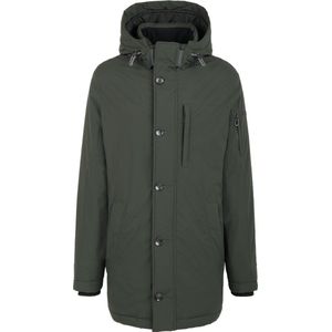 Bugatti - Gewatteerde Winterjas - Groen - 100% Polyester - Capuchon en Borstzak