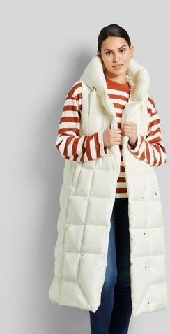 Bugatti Damen Gewatteerd vest met asymmetrisch silhouet