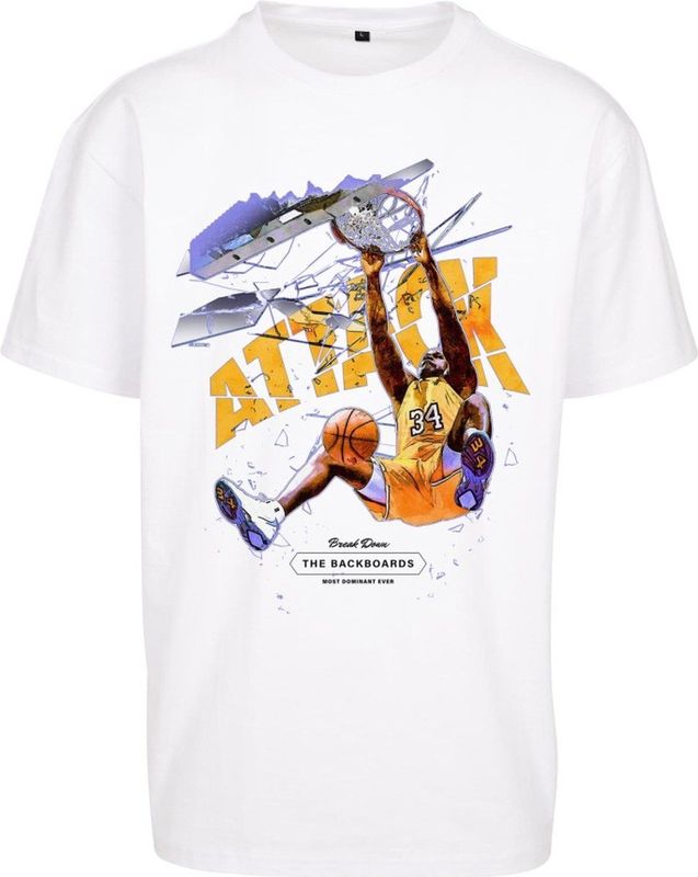 Mister Tee - Attack Player Oversize Heren T-shirt - Wit