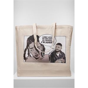 Mister Tee - Sorry Oversize Canvas Tote bag - Wit